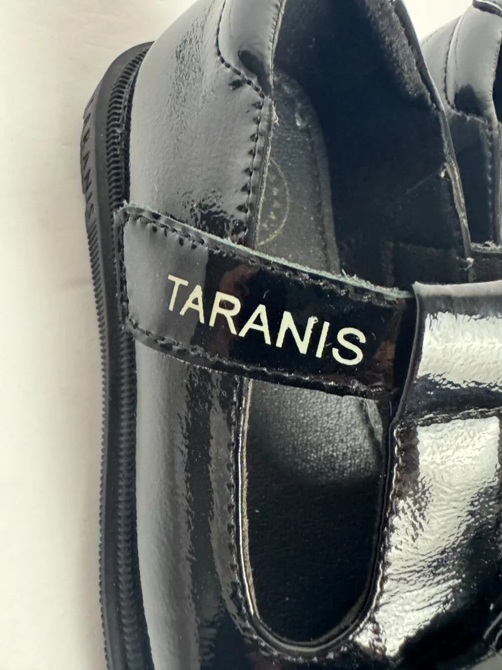 NEW Taranis Girl Toddler Flat Shoes Bow & Strap Black Mary Janes Size 9.5 EU 26